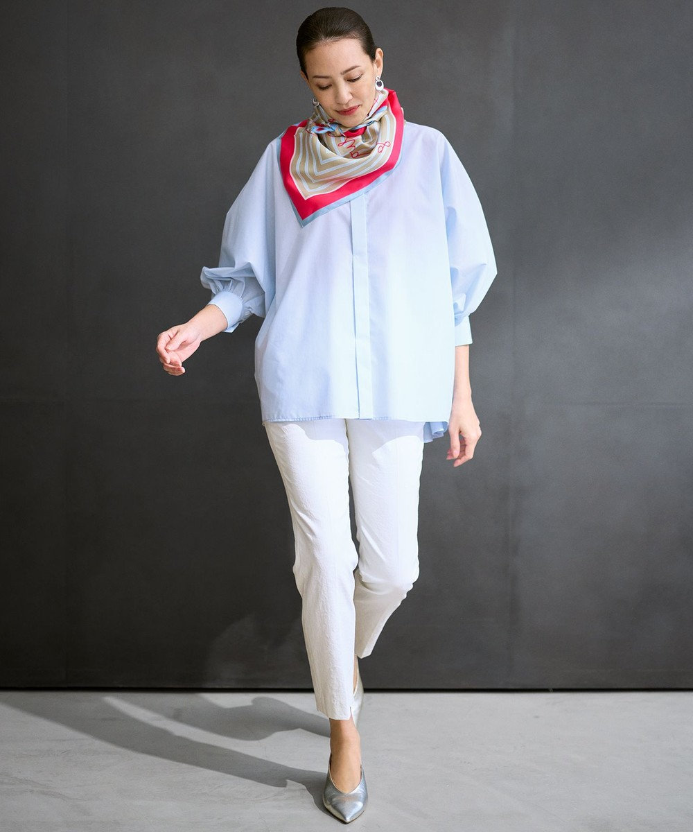 自由区 【SHIHOさん着用・昨年大好評・新色追加・後ろウエストゴム】シェルタリングテーパード パンツ 