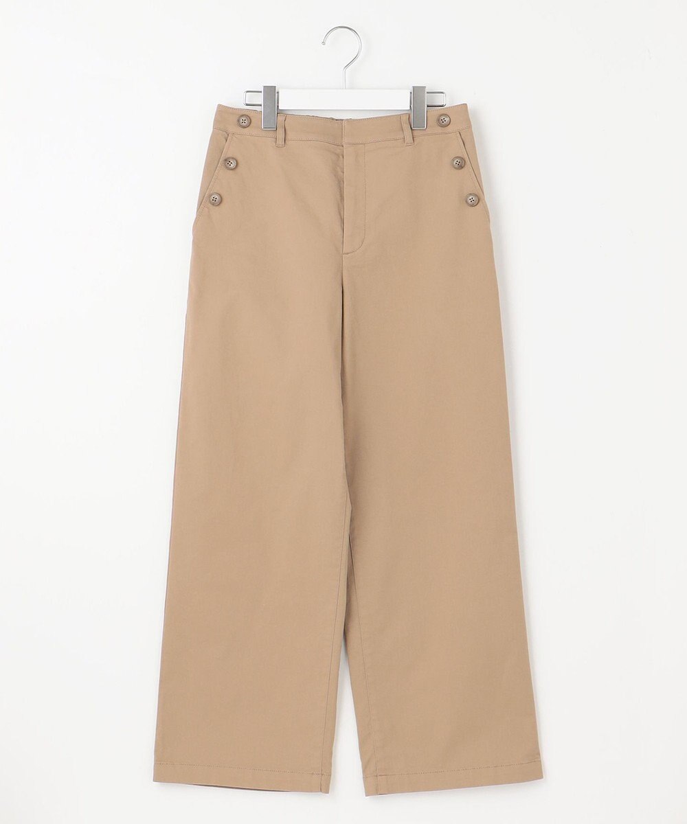 J.PRESS LADIES 【洗える】20チノストレッチ ワイドパンツ 