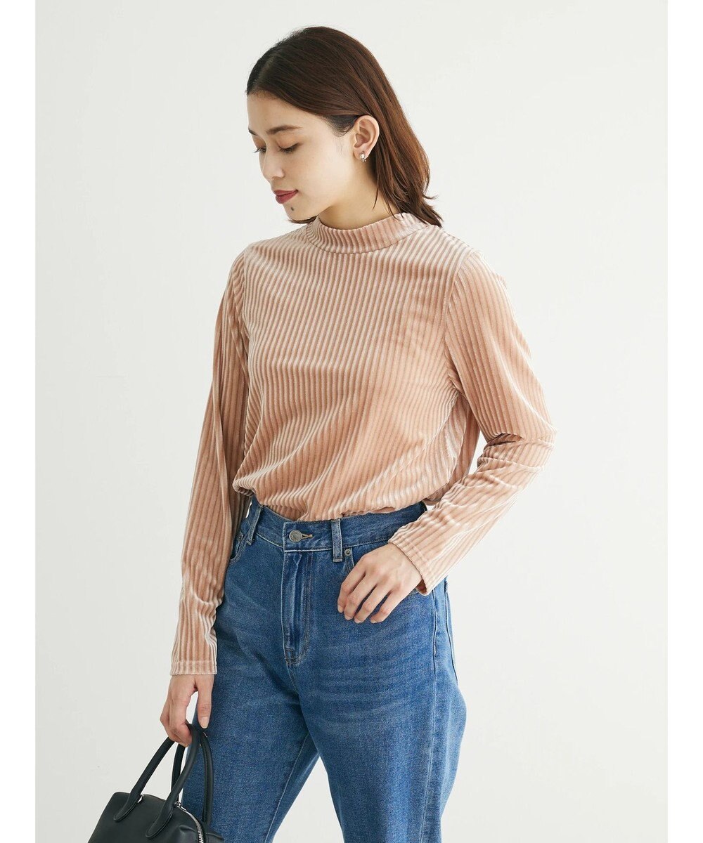 Green Parks ・ＳＵＧＡＲ　ＳＰＯＯＮ　ベロアストライプハイネック 