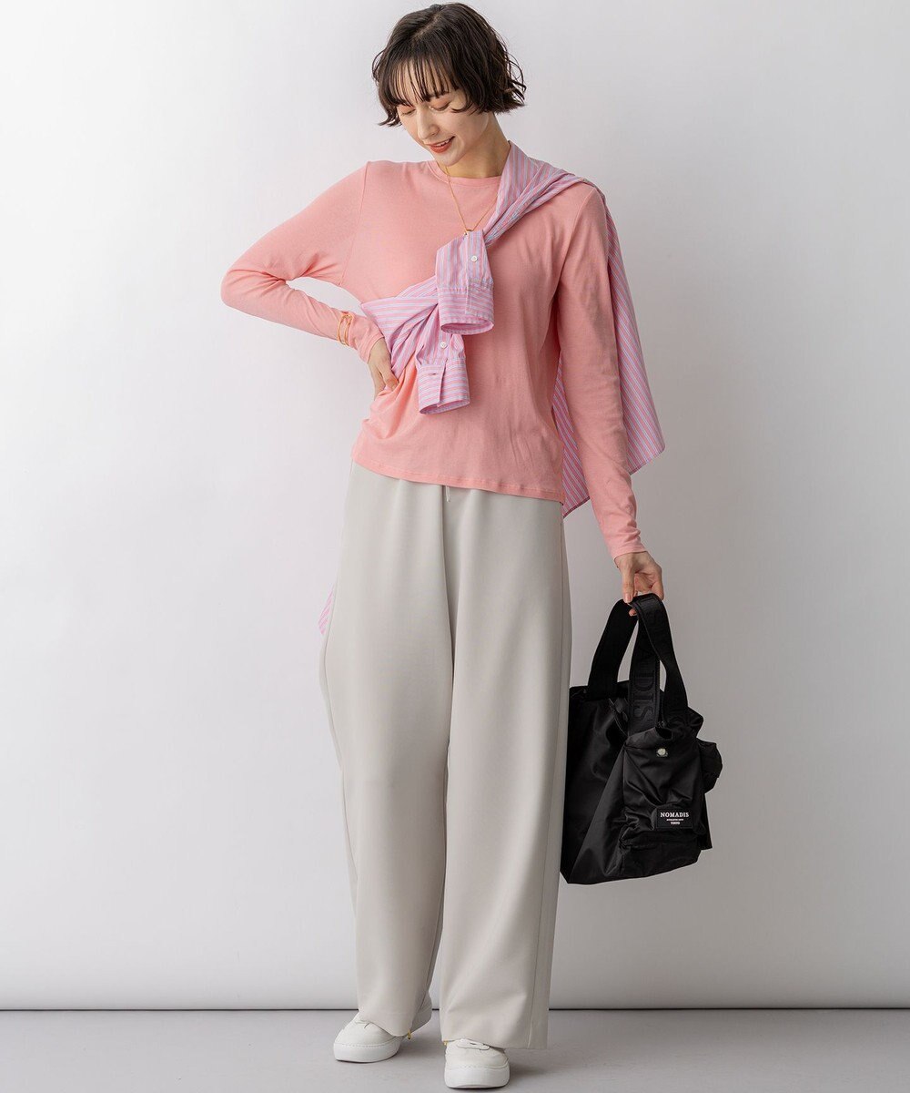 23区 L ストレッチダブルクロス ワイドパンツ 