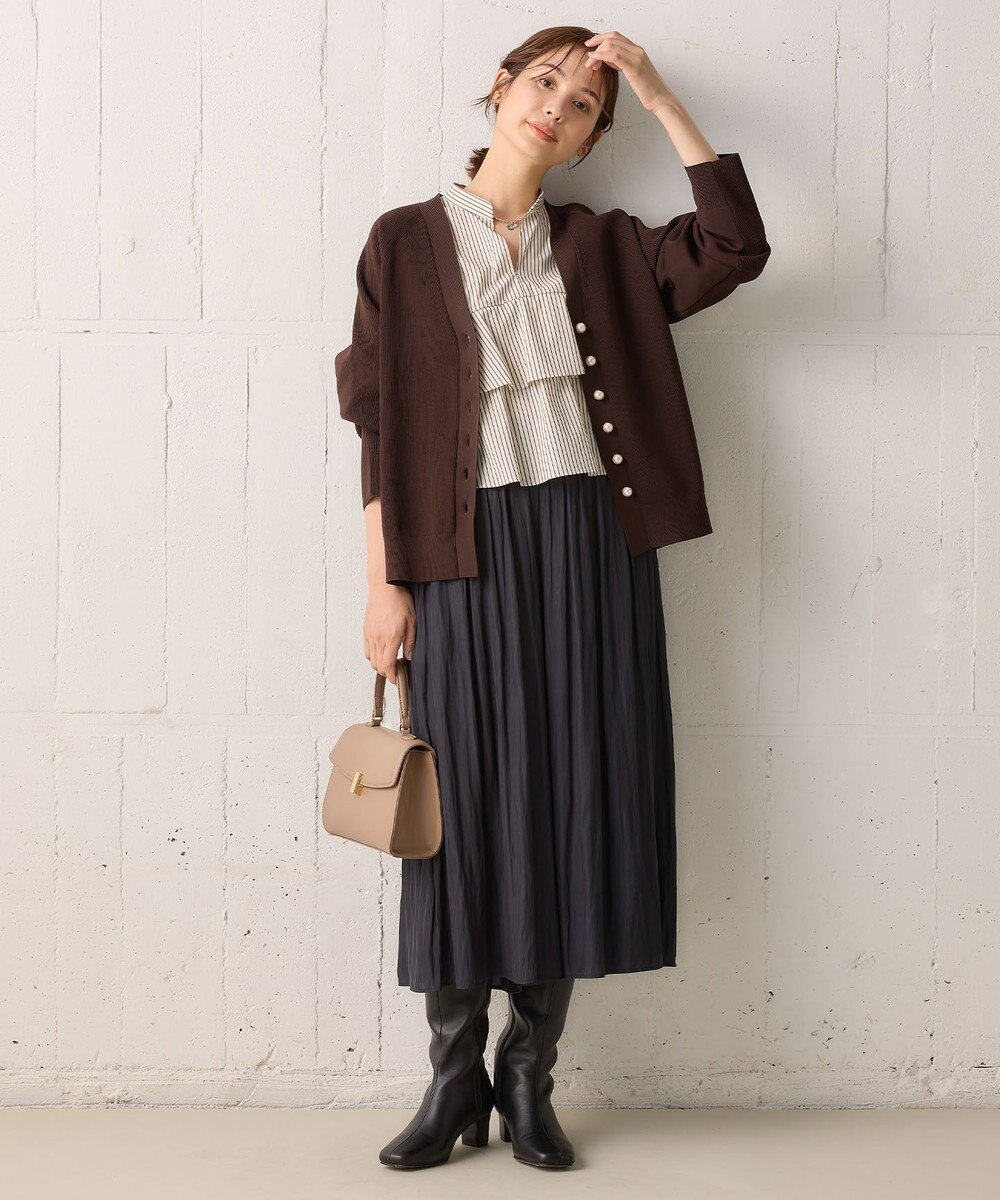 組曲 【洗える・軽量】スポンディッシュニット カーディガン 