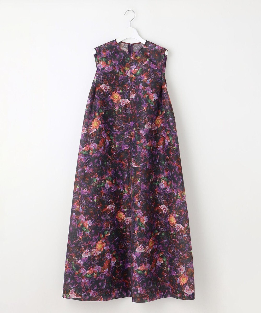 自由区 【カトリエムブーケ】フラワープリントフレアワンピース 
