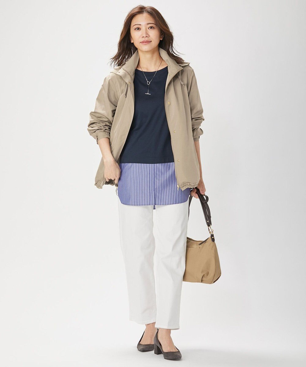 J.PRESS LADIES 【接触冷感・UVケア】レイヤードジャージー カットソー 