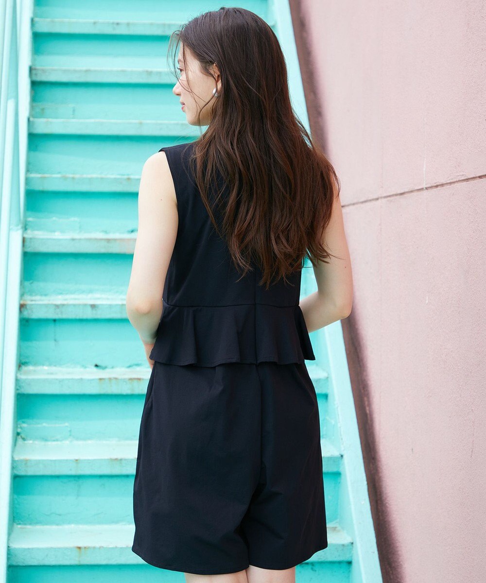 Feroux 【接触冷感・UVカット・吸水速乾】ラッシュガードペプラム オールインワン 