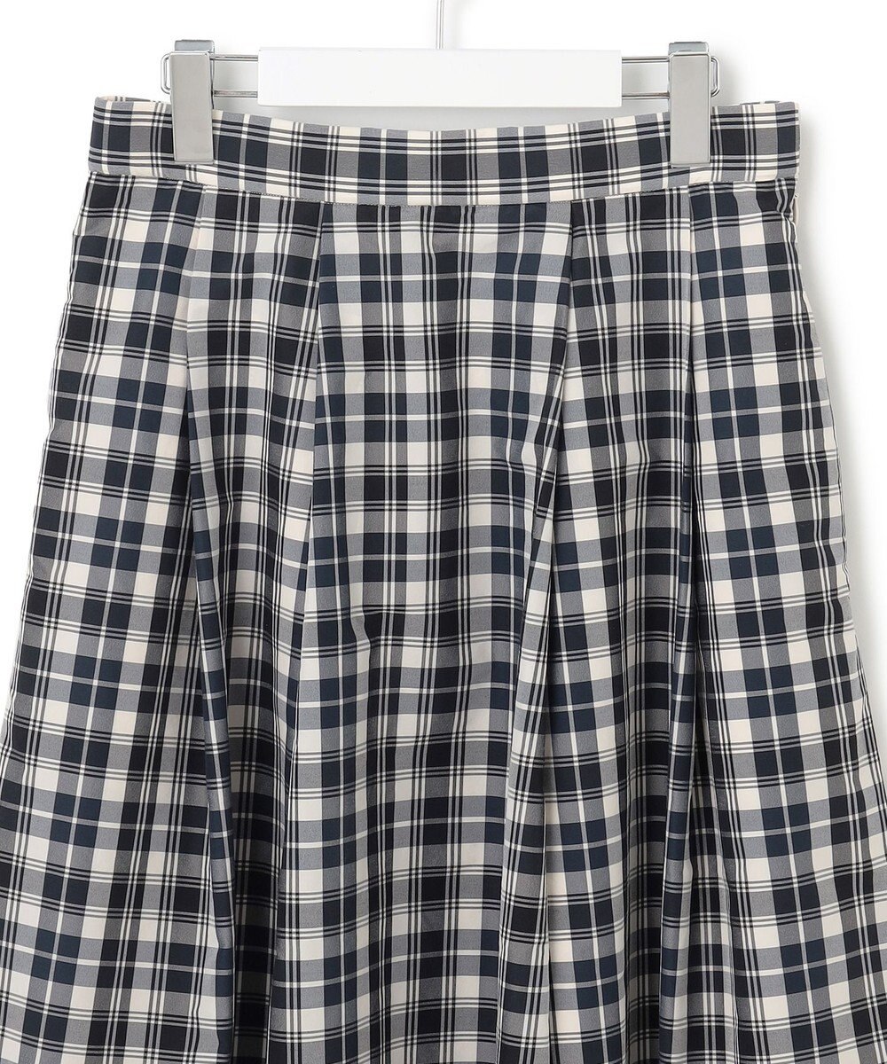 23区 【洗える】ナイロンチェックタフタ タックスカート 
