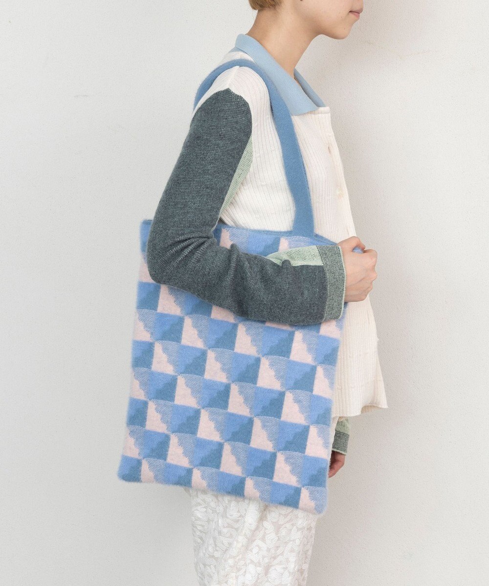 TRICOTE シャギーブロックトート 