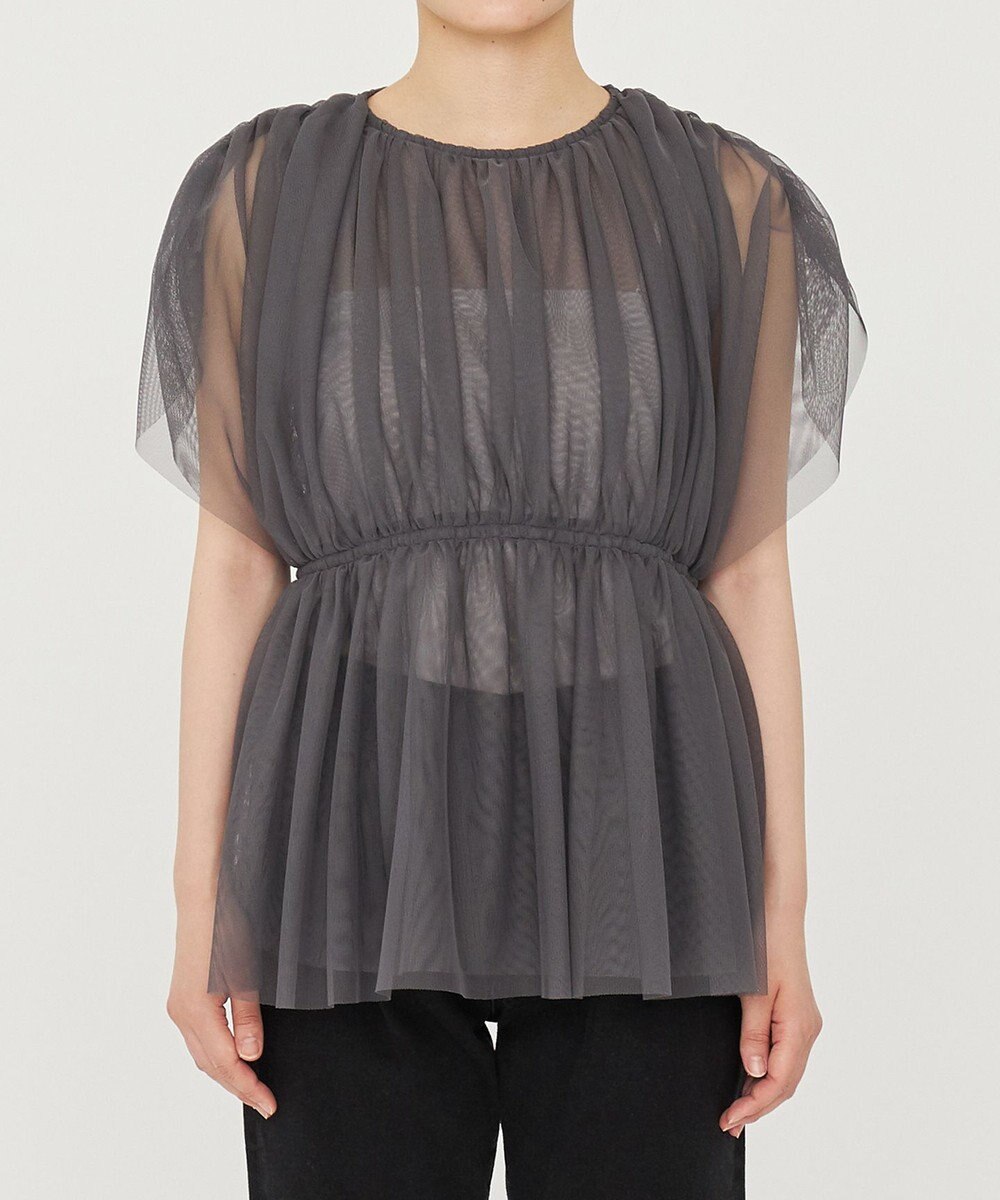 uncrave 【洗濯機洗い可】カクテル チュール ブラウス（uncrave STANDARD） 