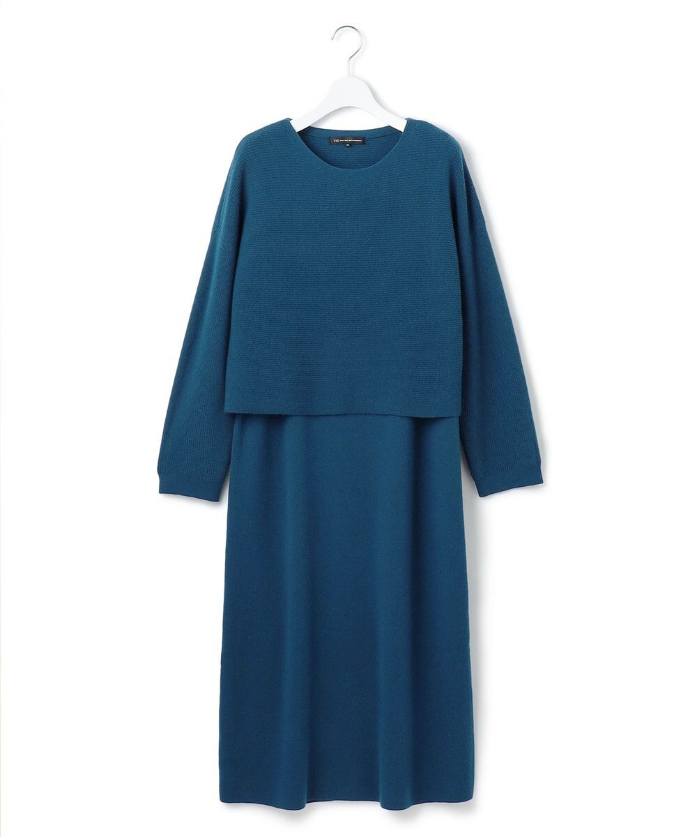 23区 S 【洗える】レイヤードニットツイン ワンピース 