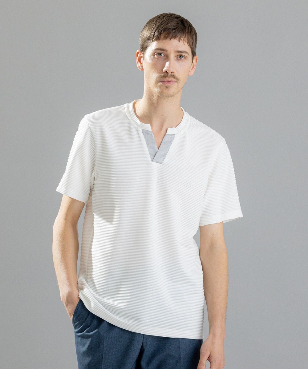 JOSEPH HOMME タックリップルジャージー　キーネック 