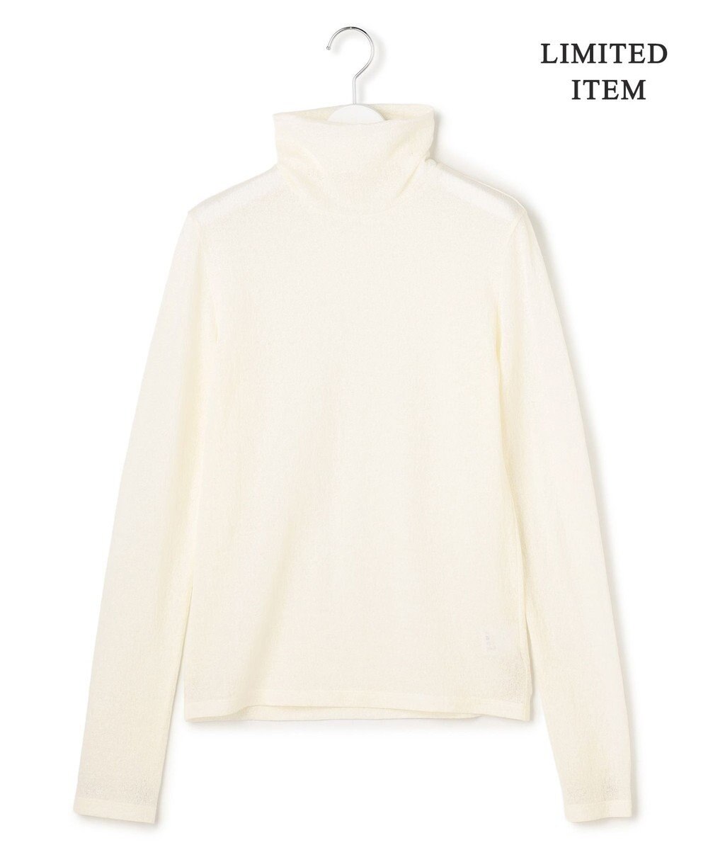 ICB 【WEB限定】 コットンレーシージャガード ハイネックカットソー 