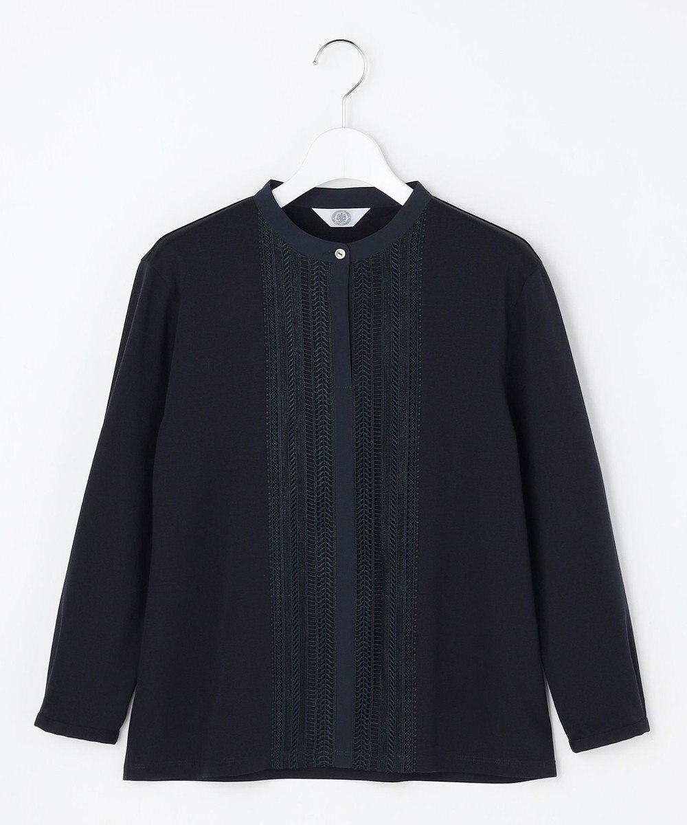 J.PRESS LADIES S レースコンビ ボウタイ カットソー 