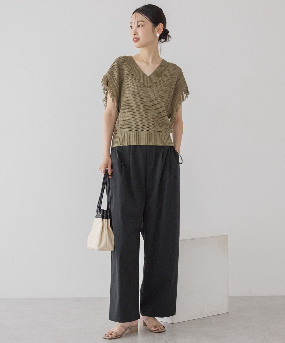 AMERICAN HOLIC 袖フリンジショート丈プルオーバー 