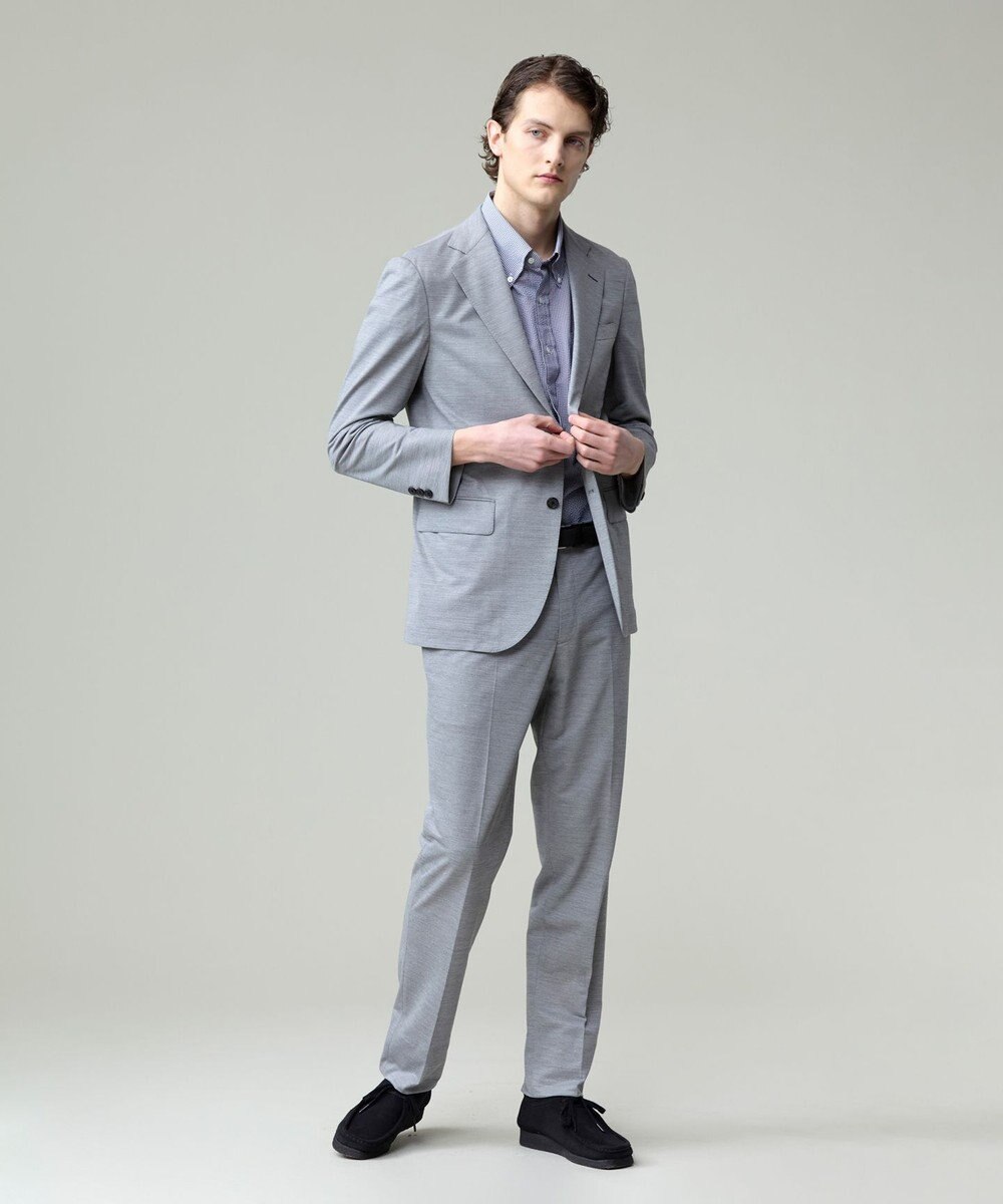 J.PRESS MEN プールに浮いているような快適な着心地【ストレッチ / 洗える / 吸水速乾/ 接触冷感】【J.PRESS-POOL WOOL】ジャージーセットアップ スラックス 