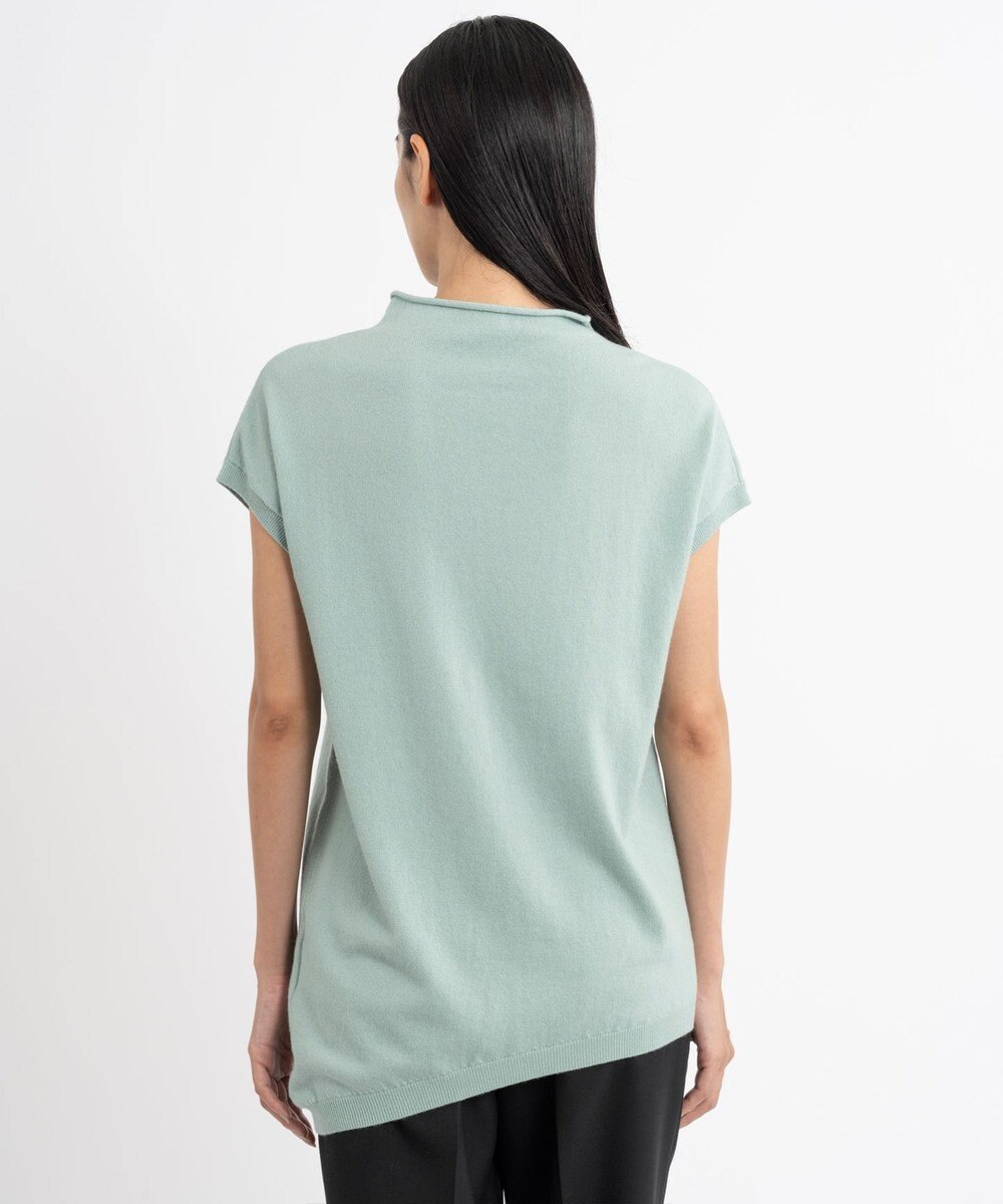 23区 L 【エステータ】マーセライズドウールカシミヤ アシンメトリー ニット 