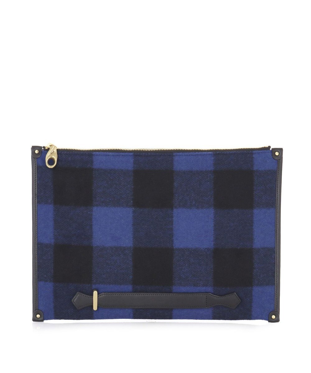 IBIZA プエブロ　ウール/牛革　クラッチバッグ 