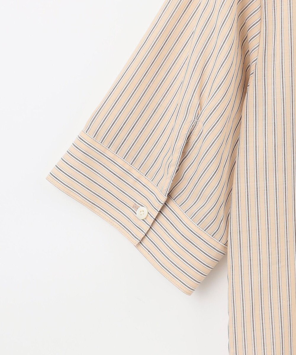 J.PRESS LADIES 【洗える】ウォッシャブルストライプ シャツカラー ブラウス 