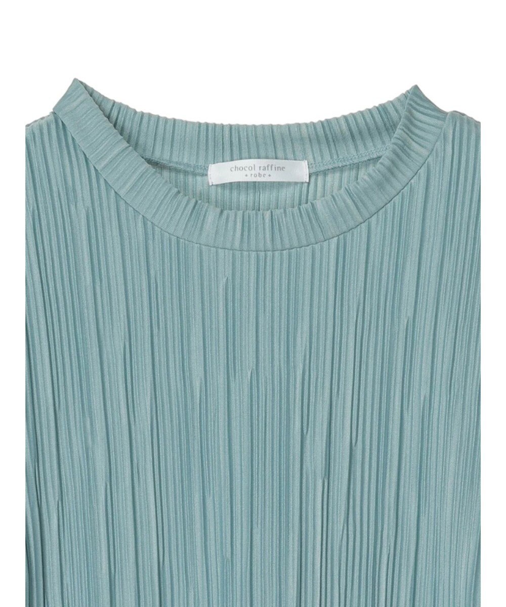 Green Parks プリーツ５分袖プルオーバー 