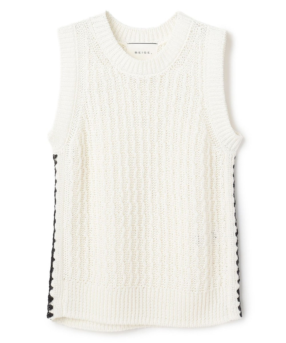 BEIGE， ATACAM / テープヤーン ノースリーブニット 