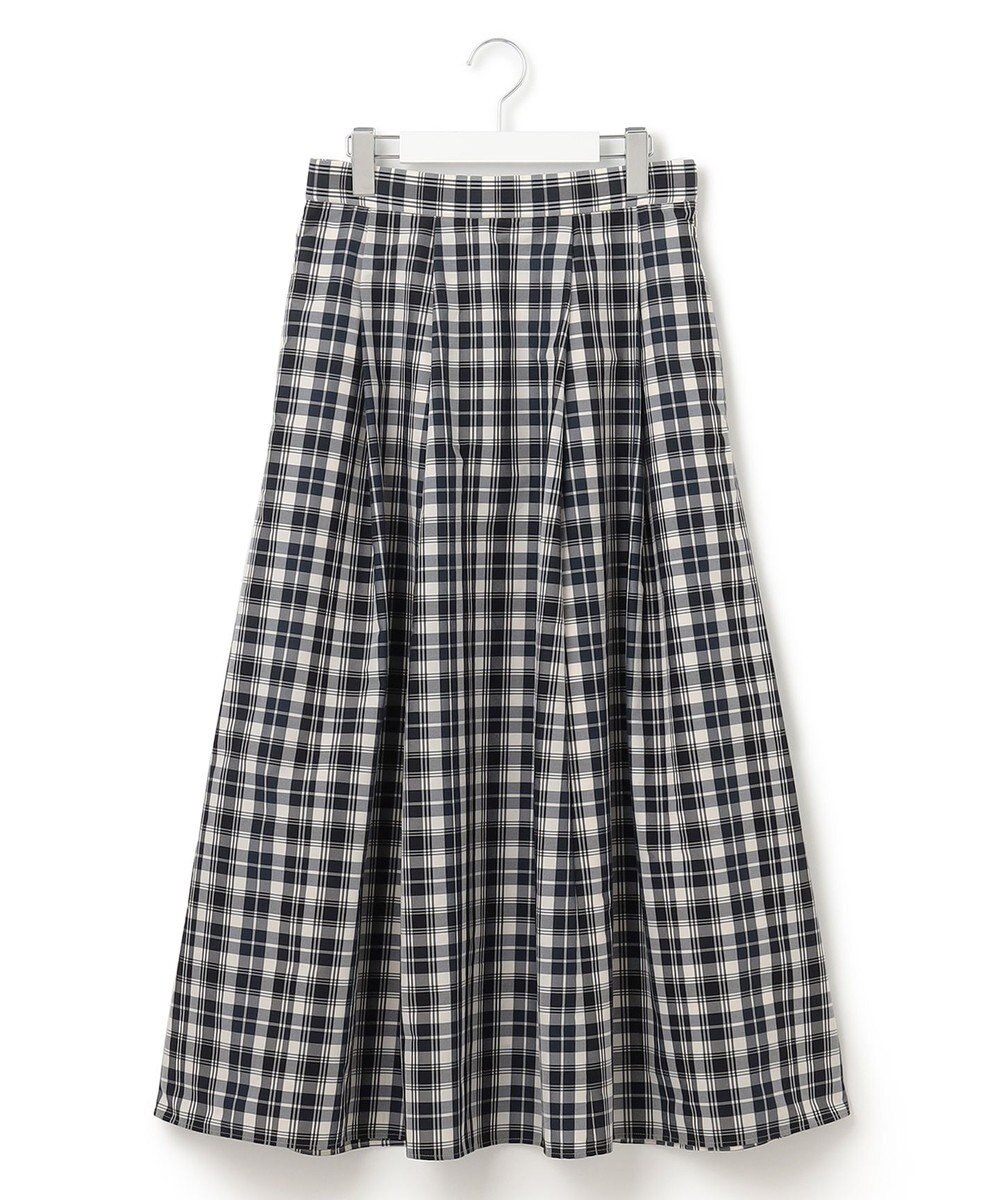23区 【洗える】ナイロンチェックタフタ タックスカート 
