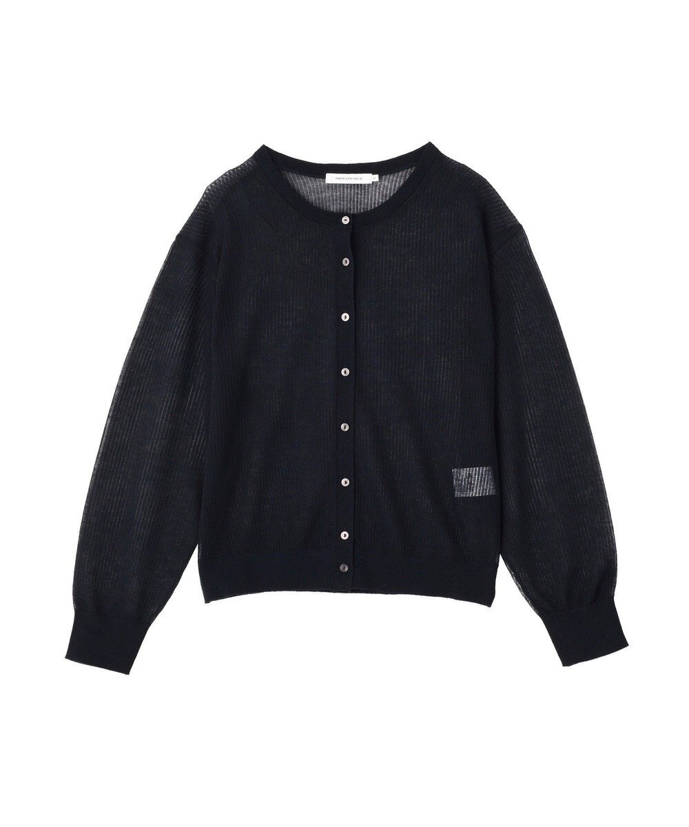 AMERICAN HOLIC シアーリブニットカーディガン 