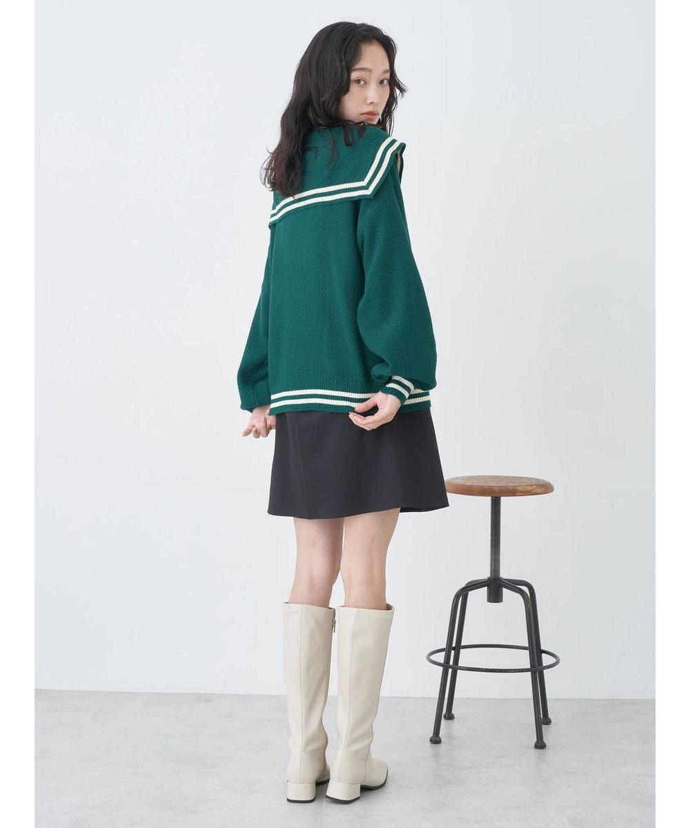 earth music&ecology セーラーニットカーディガン 