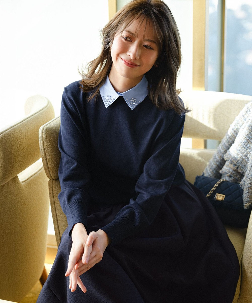 23区 【WEB&一部店舗限定】ビジューデザイン 2WAY ニット 