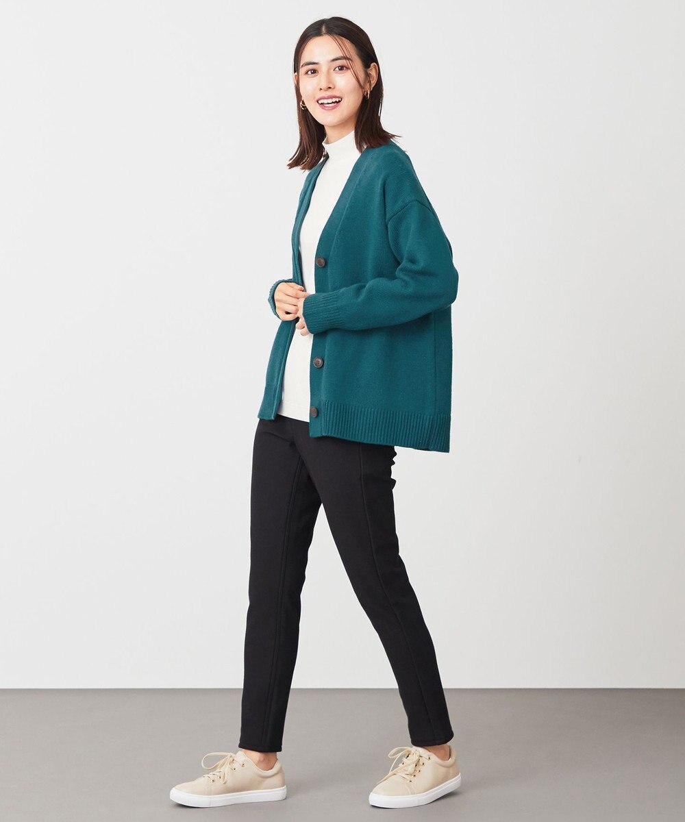 ANY 【洗濯機可】ラムウールVネック カーディガン 