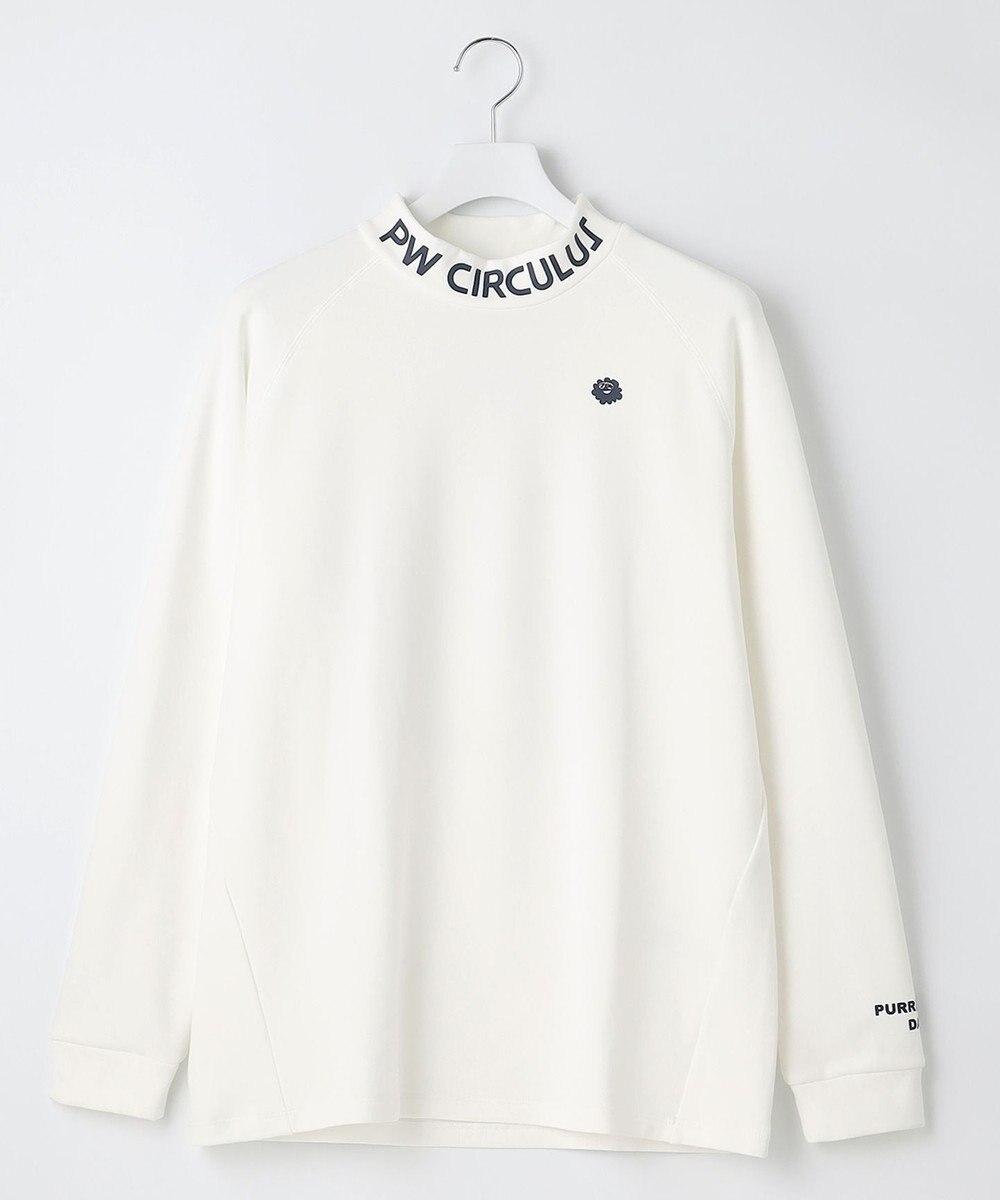 PW CIRCULUS 【MEN】【ストレッチ/軽量】バックロゴ 長袖 モックネック シャツ 