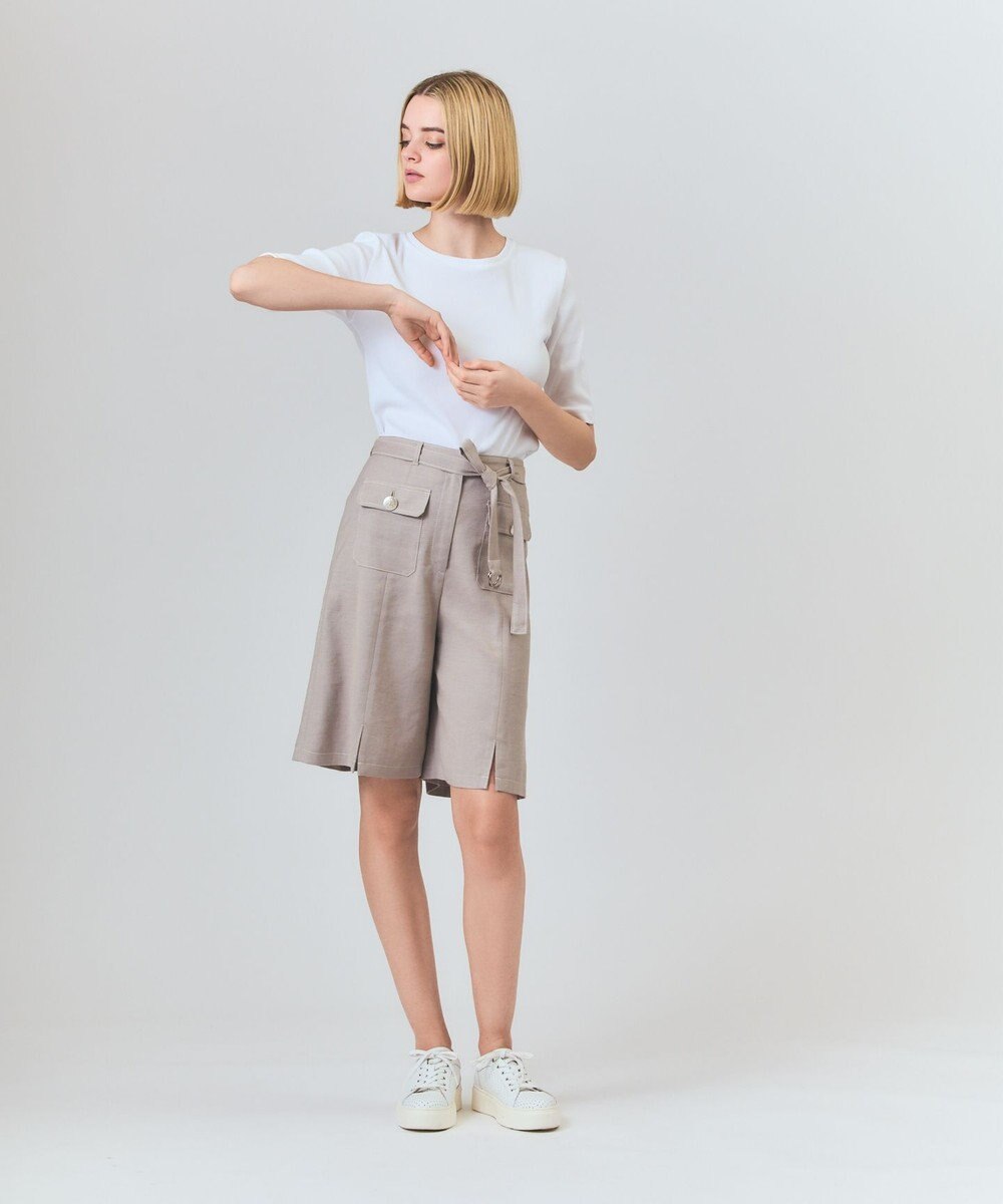 GRACE CONTINENTAL リネンデニムライクパンツ 