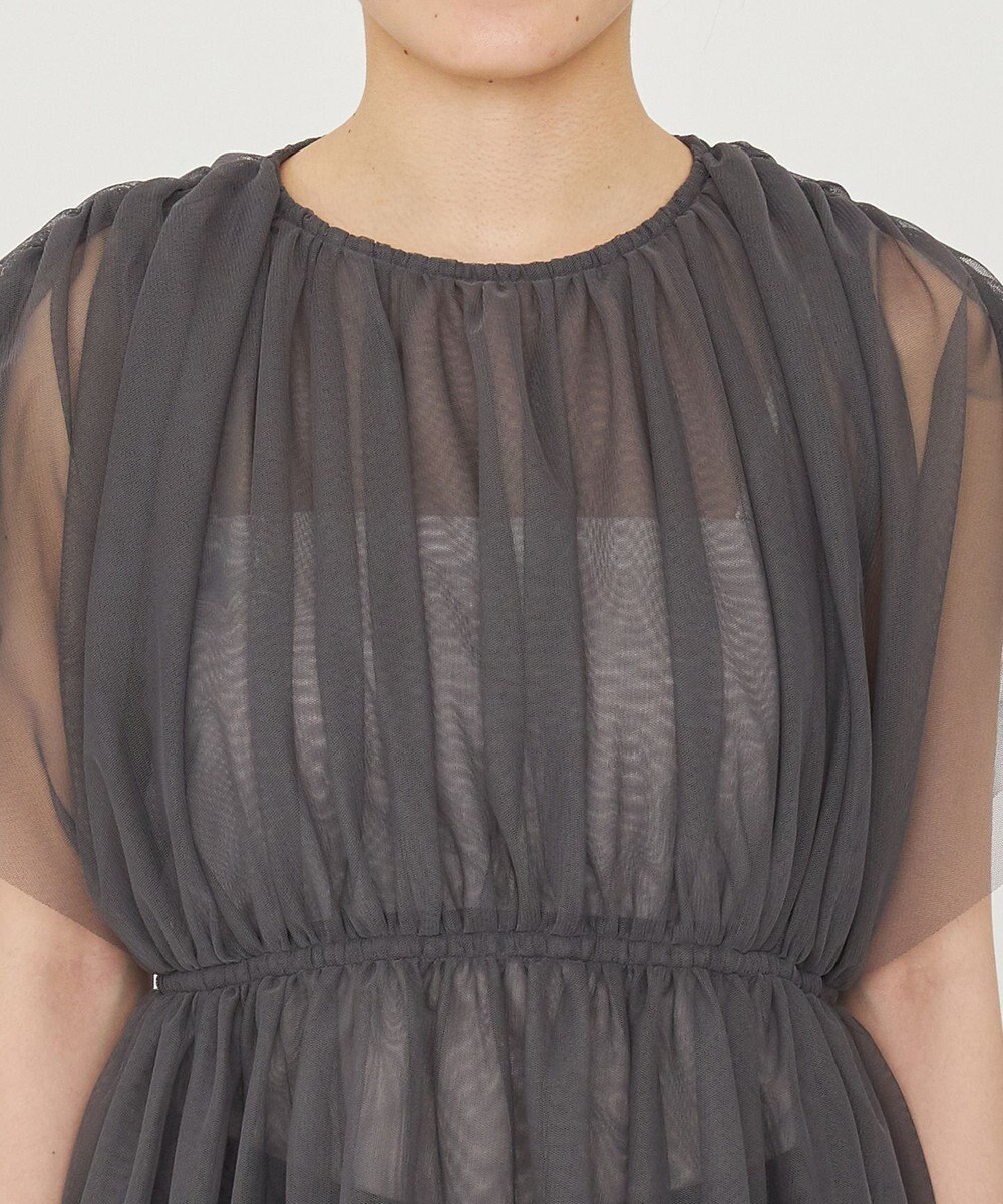 uncrave 【洗濯機洗い可】カクテル チュール ブラウス（uncrave STANDARD） 