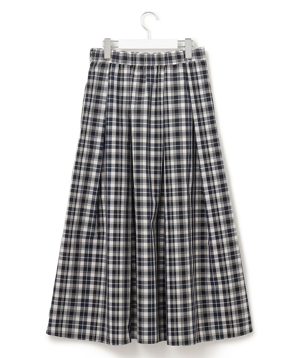 23区 【洗える】ナイロンチェックタフタ タックスカート 