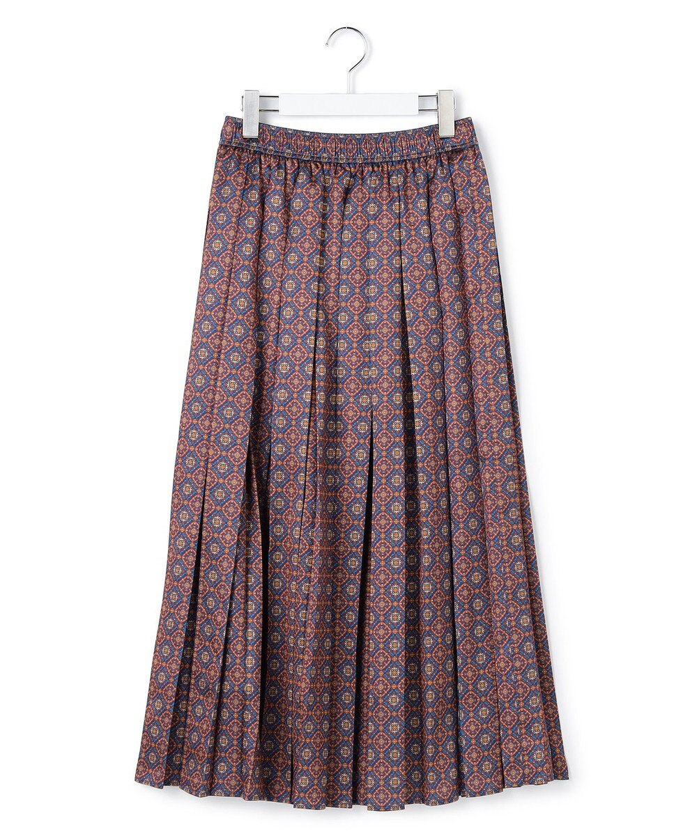 J.PRESS YORK STREET 【WOMEN】オリジナルプリント プリーツスカート 