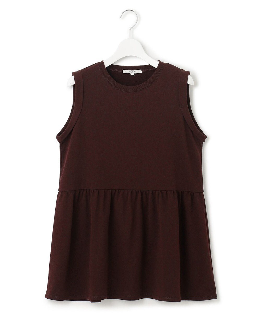 23区 【SLOW/洗える】コンパクトインレー ペプラムヘム カットソー 