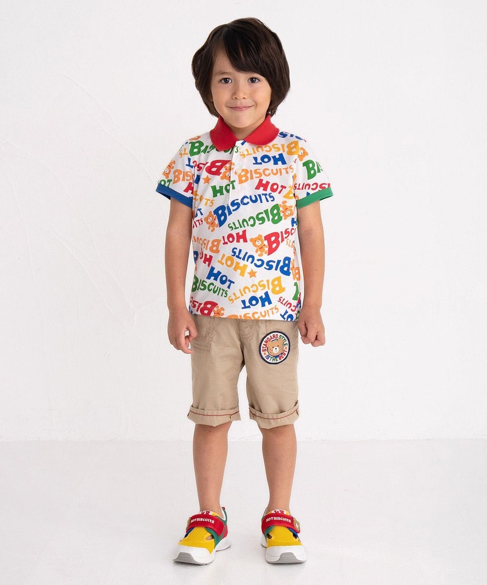 MIKI HOUSE HOT BISCUITS 【80-120cm】 ワッペン 6分丈 ハーフパンツ 