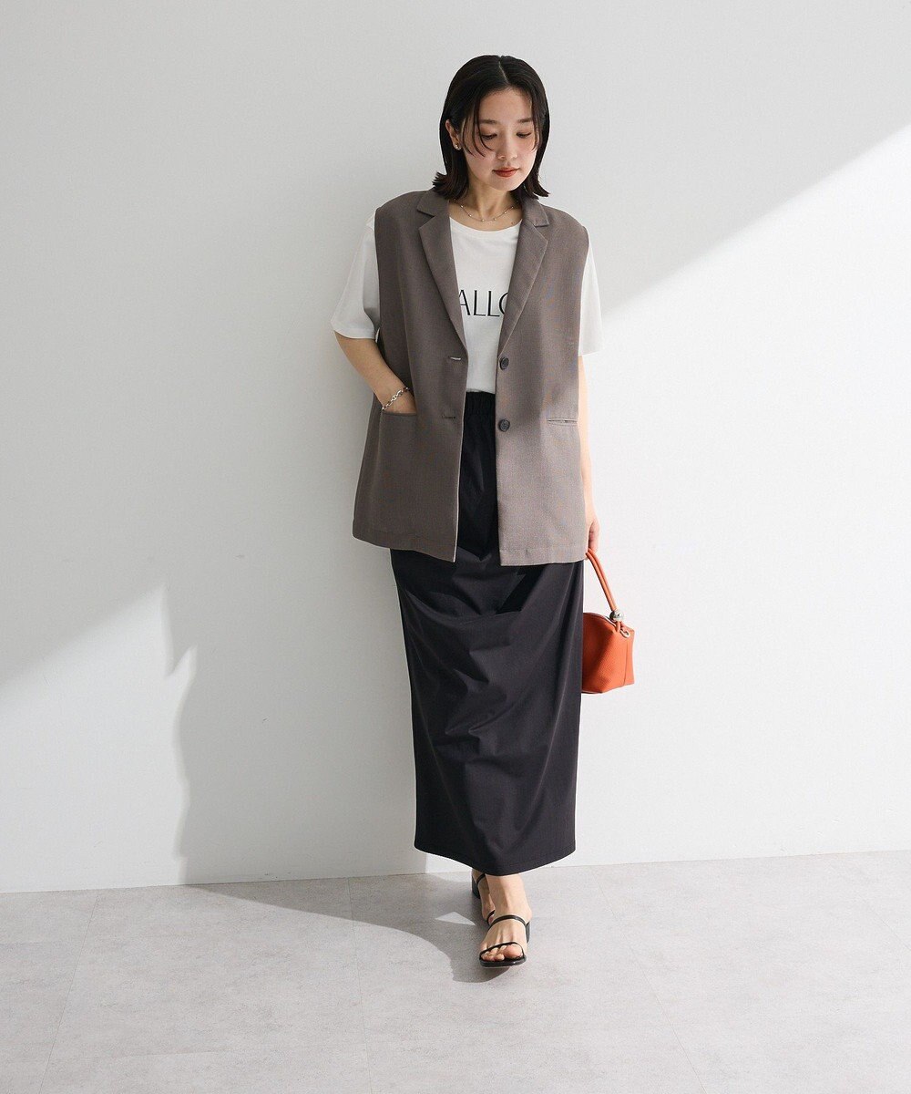 Green Parks メッシュフレンチスリーブジレ 
