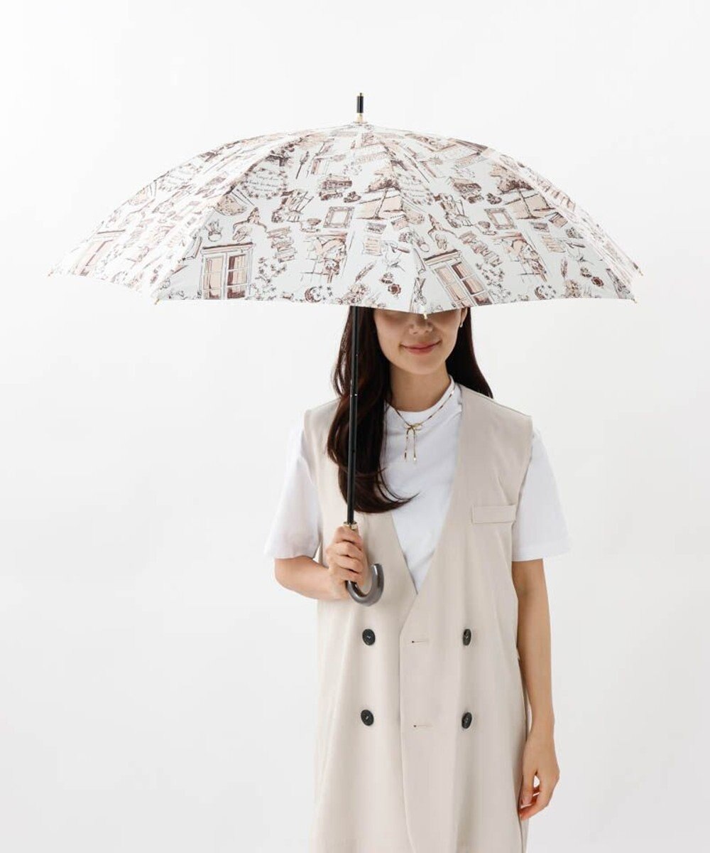 AURORA 【 Beaurance （ビューランス）】サマーシールド プリント夢が棲む場所　晴雨兼用傘（長傘） 