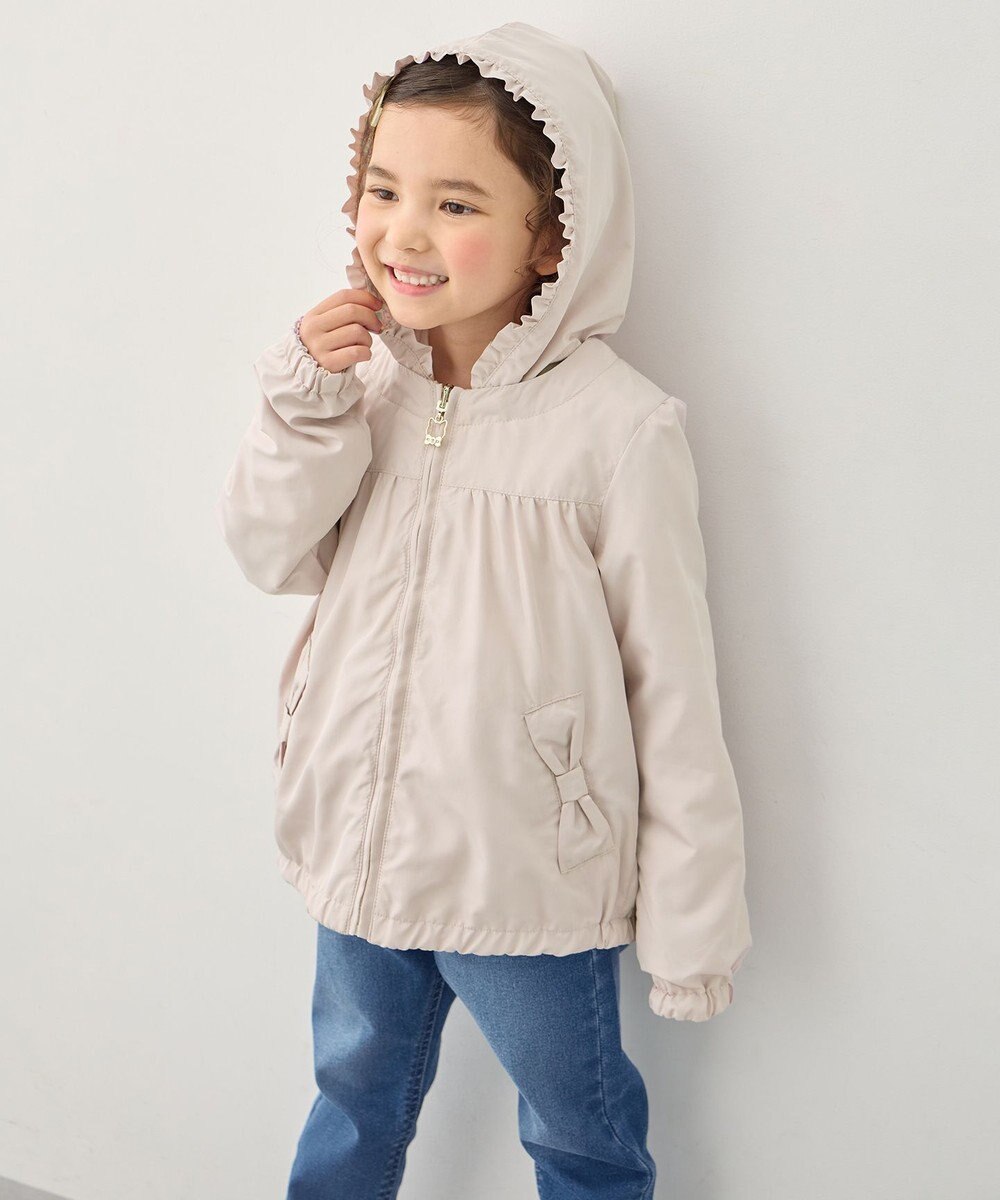 ANY KIDS 【フード取り外し/洗濯機可能】撥水加工リバーシブルゾン 