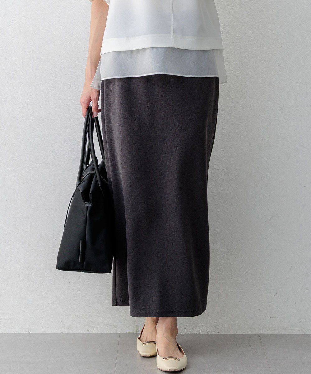 23区 【先行予約】ダブルフェイスジャージー Iラインスカート 