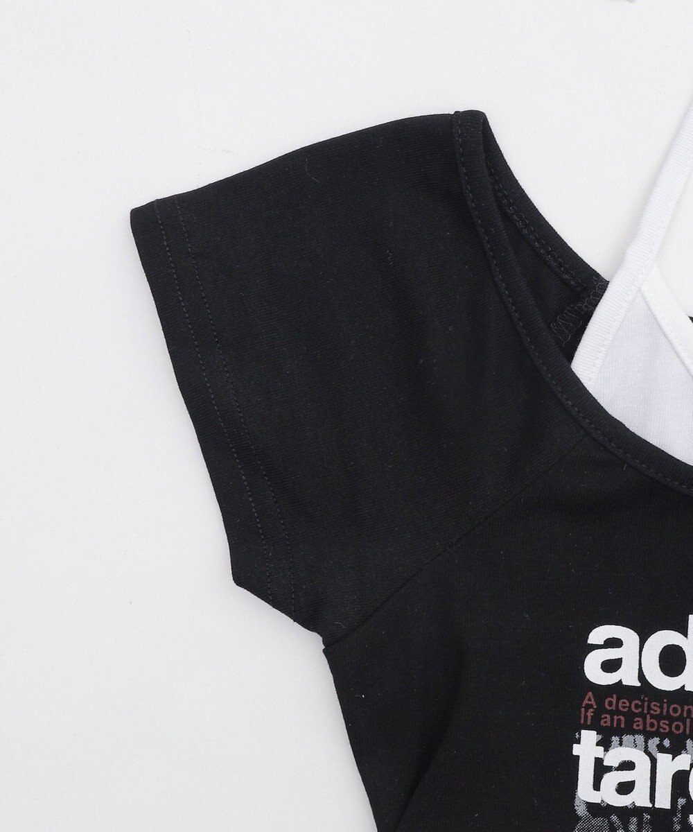 WEGO フェイクインナープリントピチT 