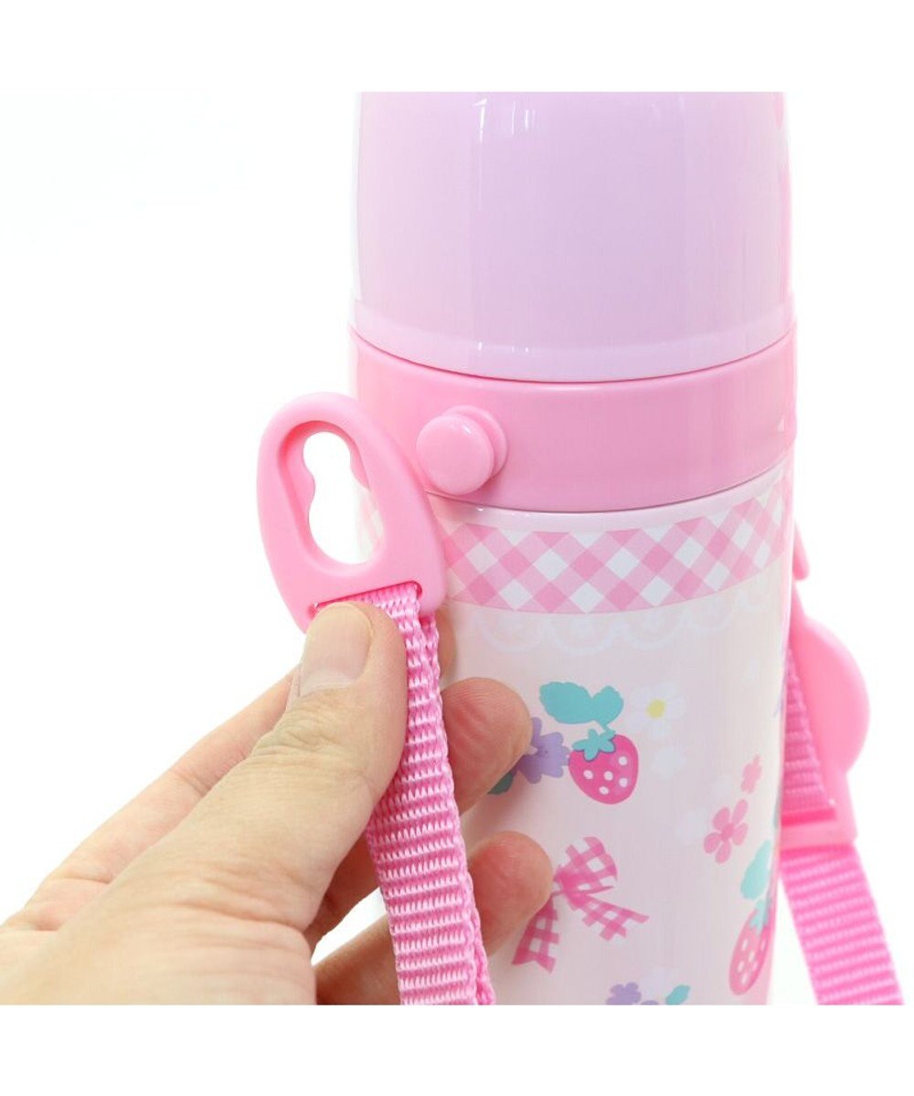 Mother garden マザーガーデン 野いちご ステンレス水筒 《花リボン柄》 470ｍｌ ダイレクト・コップ飲み 