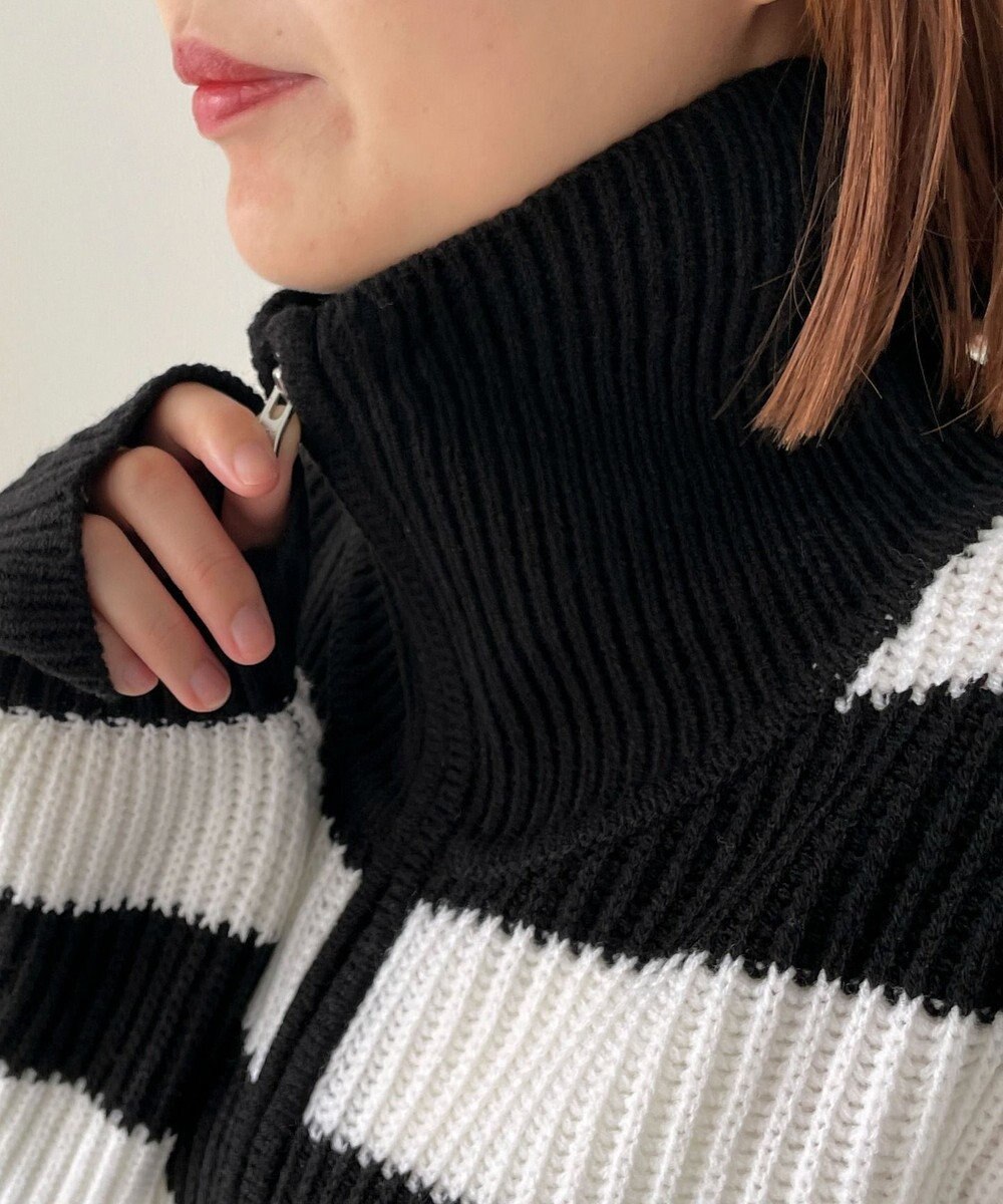 WEGO ダブルジップショートニットブルゾン 