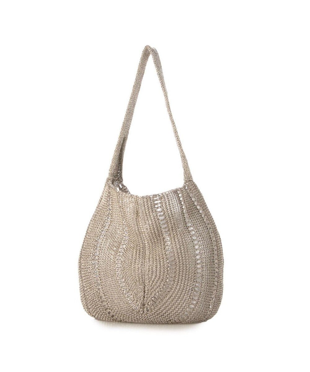 UNBILLION カシュカシュ cachecache / ラメ糸ラウンドセミショルダー 