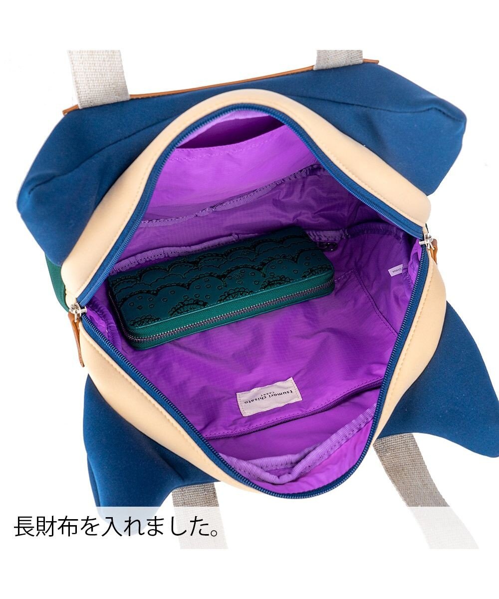 tsumori chisato CARRY ネコかおウレタン ショルダーバッグ 中サイズ 猫モチーフ トートバッグ 