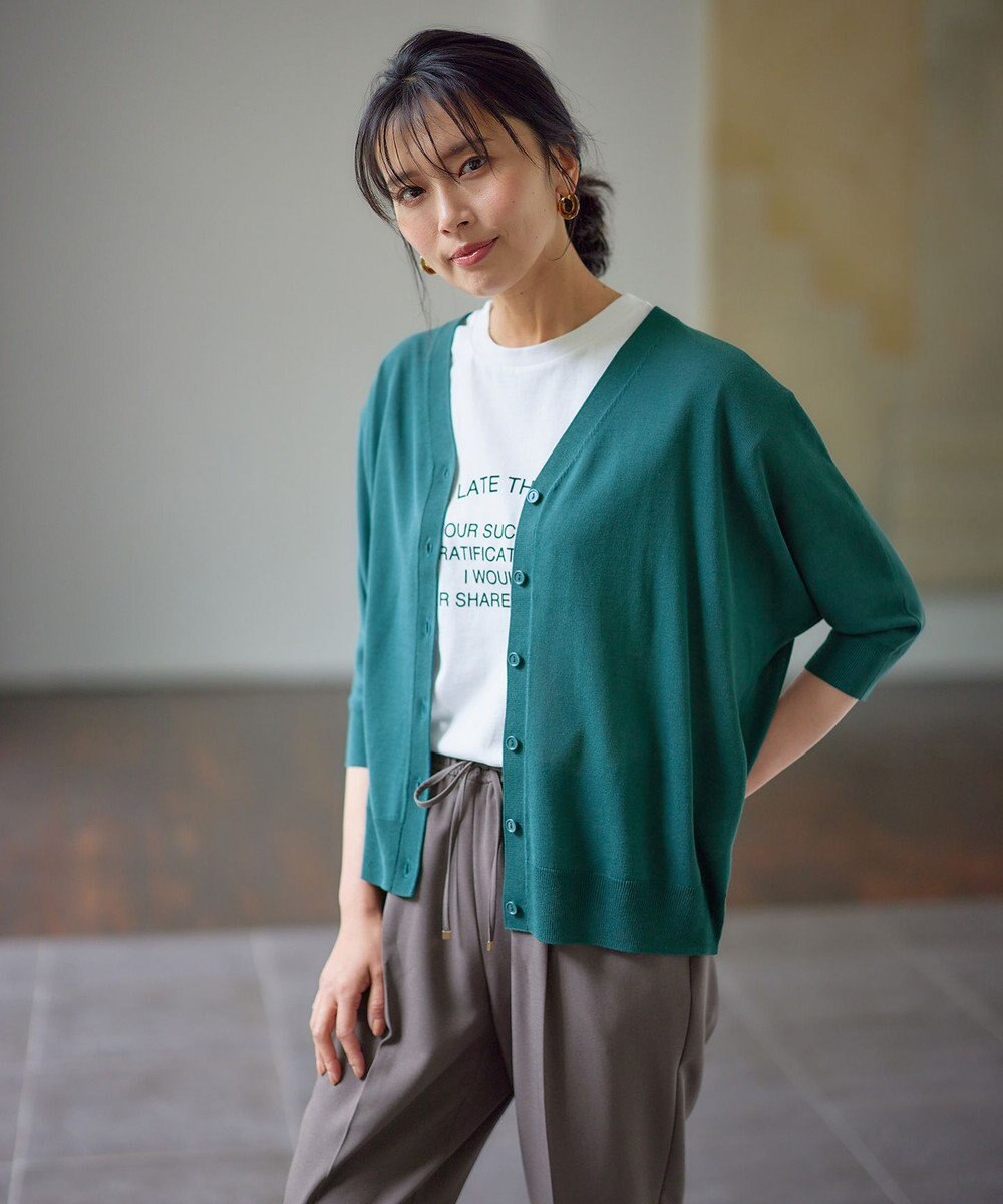 ANY 【UVケア/接触冷感/アンチピリング】多機能ハーフスリーブカーディガン 