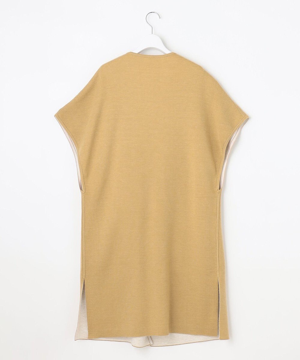 自由区 【洗える】リバーシブルニットジレ 