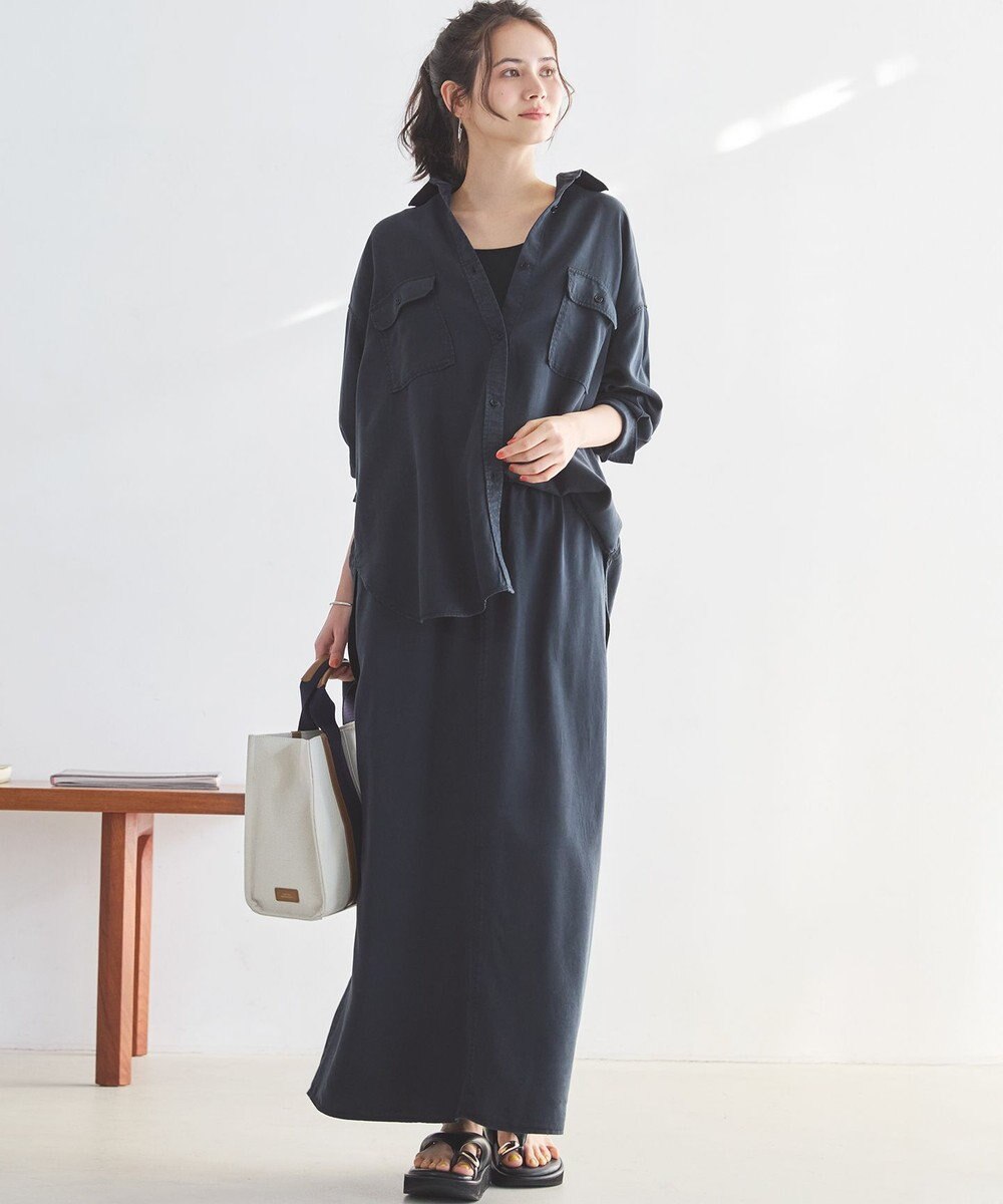 23区 L 【SLOW/一部店舗限定】ガーメントツイル 2WAY シャツ 