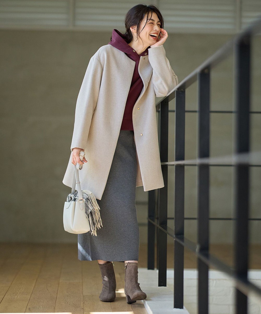 ANY 【防風裏地】カシミヤブレンドコート 