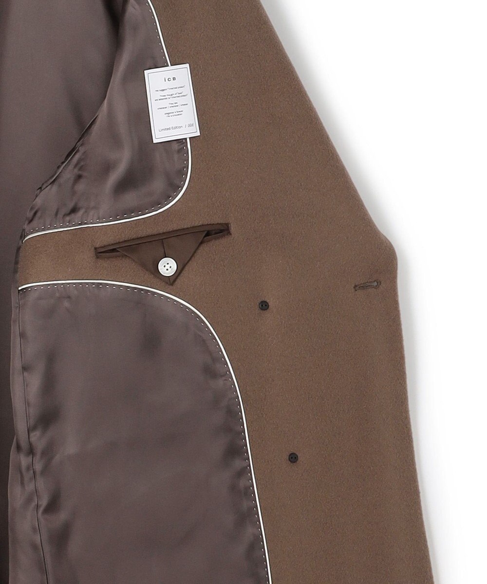 ICB 【WEB＆一部店舗限定】WooloopShortBeaver ショールカラーコート 