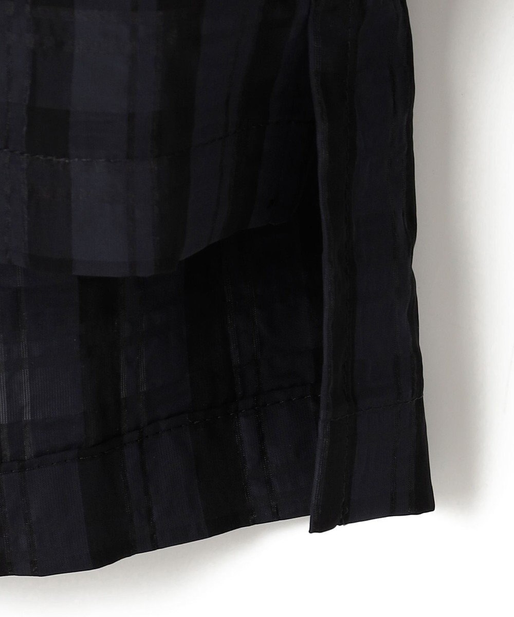 ICB シアーチェックジャカード クロップドジャケット 