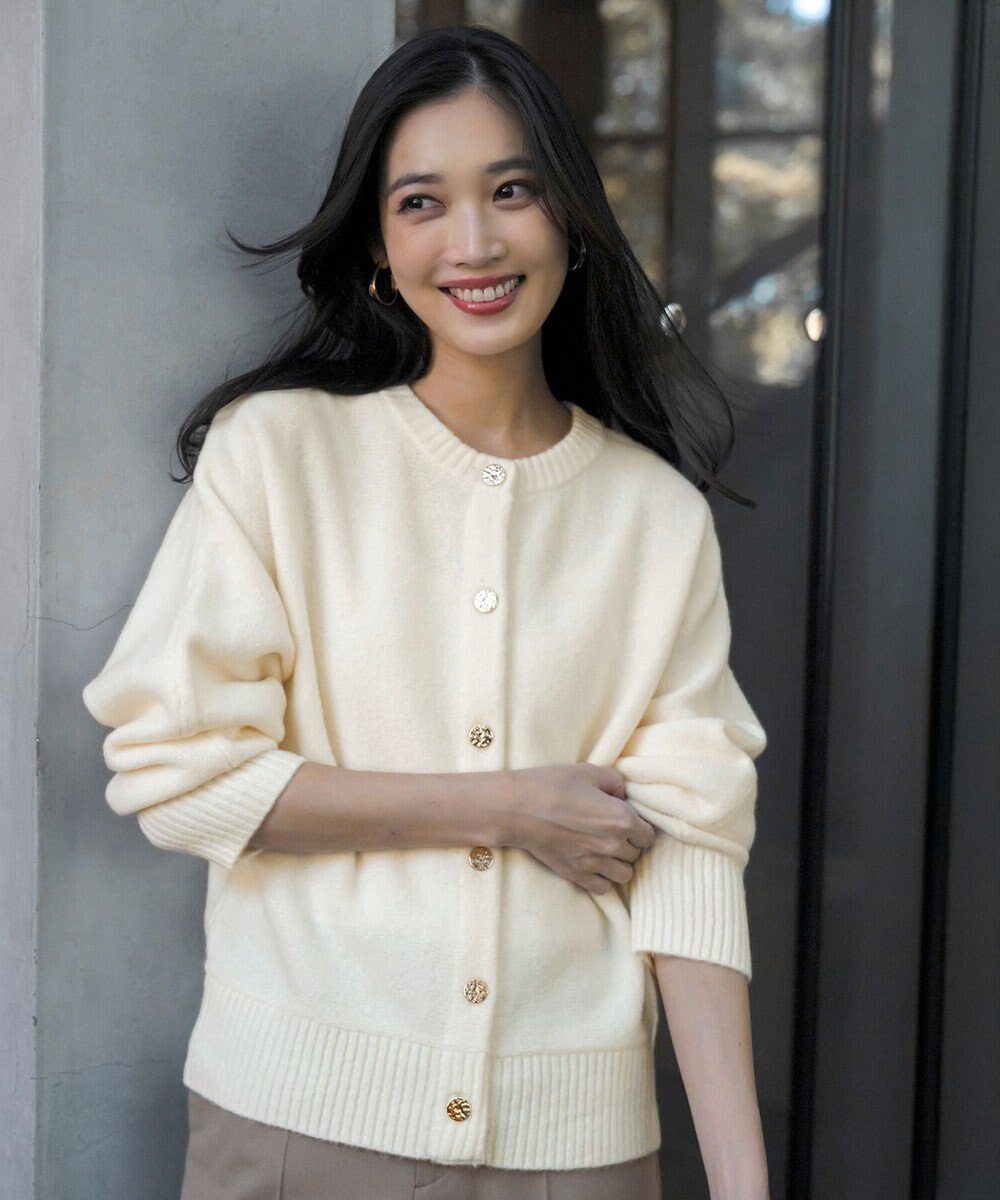 ANY SIS L 【前後着用可能】Airニット カーディガン 